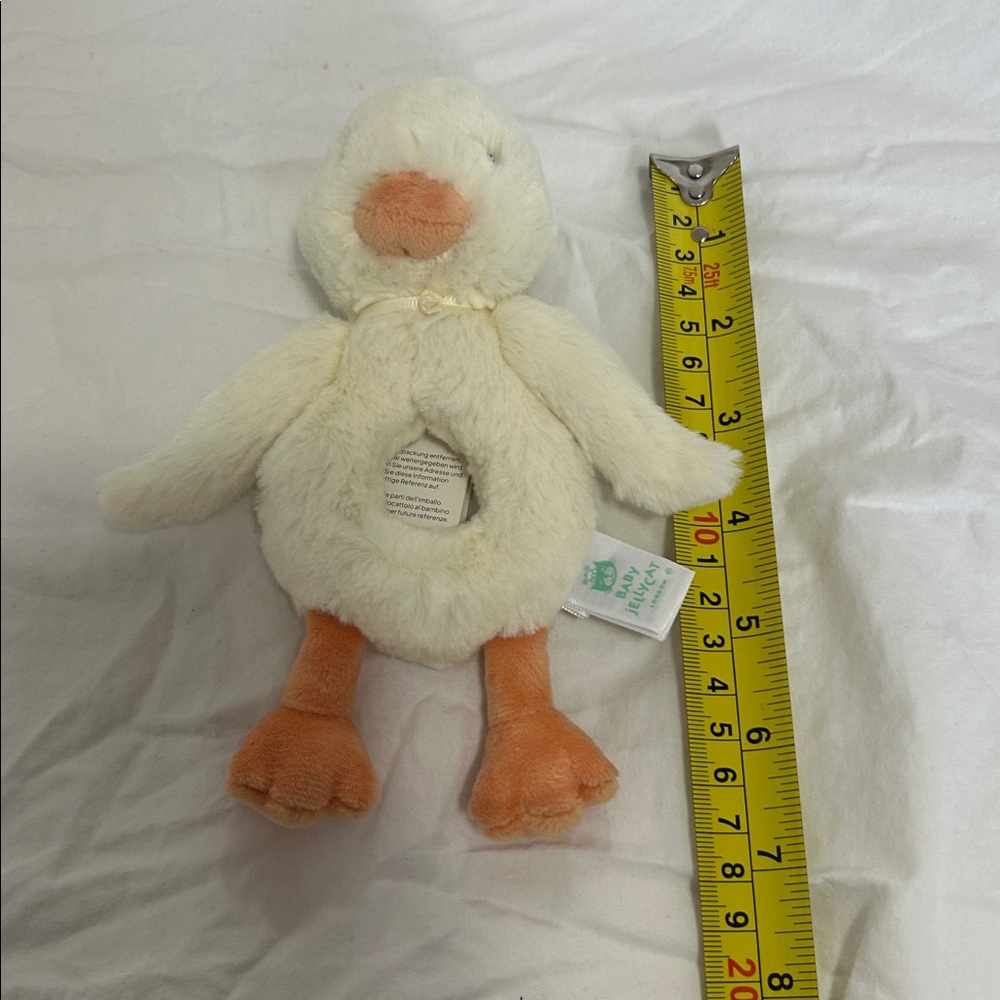 Jellycat Baby Bashful Duckling Ring Rattle - Picture 10 of 10